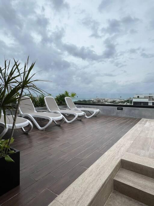 Big, Modern And Beautiful Beach Apartament 1Br Ocean View 신데 델 카르멘 외부 사진
