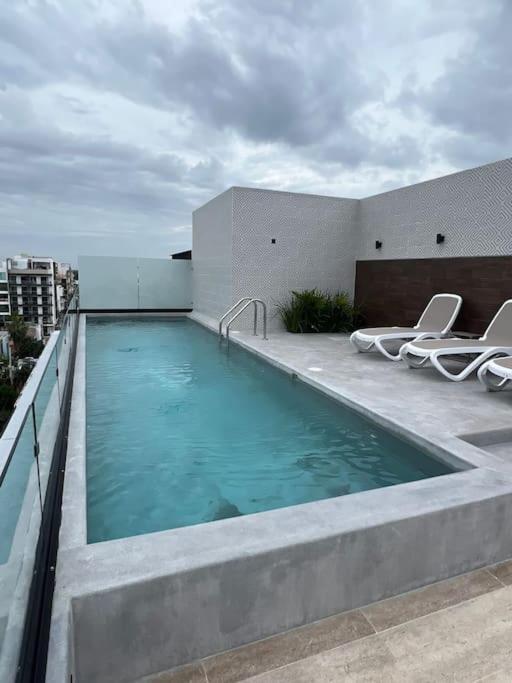 Big, Modern And Beautiful Beach Apartament 1Br Ocean View 신데 델 카르멘 외부 사진