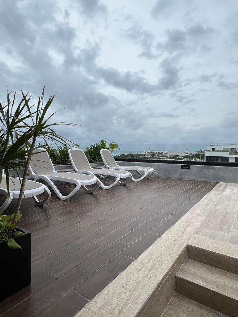 Big, Modern And Beautiful Beach Apartament 1Br Ocean View 신데 델 카르멘 외부 사진