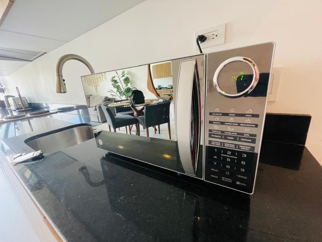 Big, Modern And Beautiful Beach Apartament 1Br Ocean View 신데 델 카르멘 외부 사진